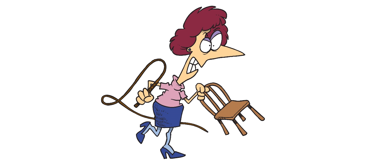self control woman with whip